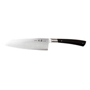 【特別価格】No.224 木屋サバティエ三徳包丁(鎌型包丁) 165mm ステンレス全身鍛造