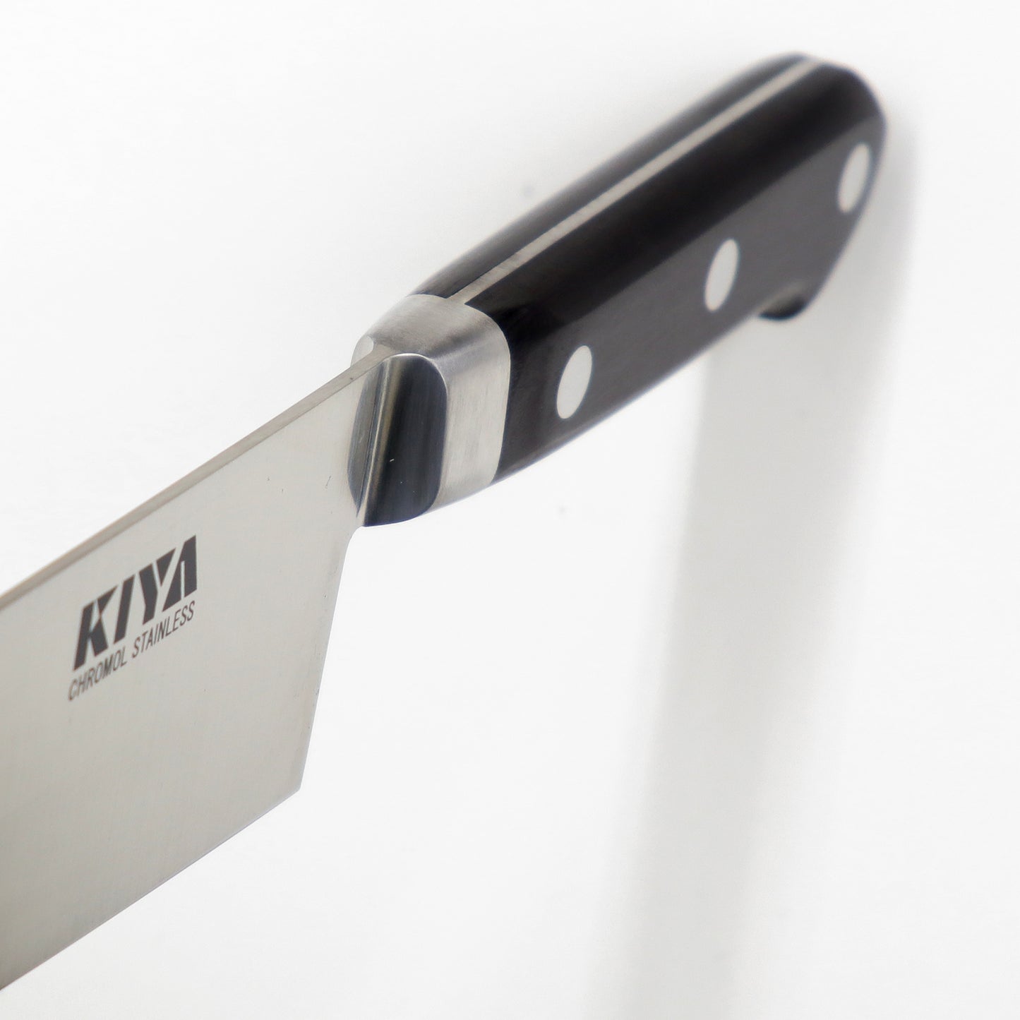 【特別価格】KIYA ステンレス鍔付 鎌型包丁(三徳包丁)