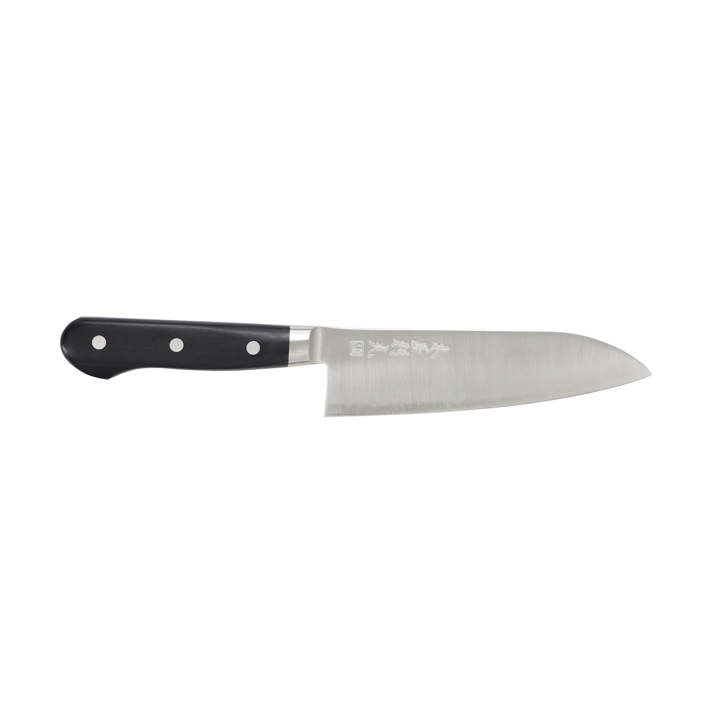 【特別価格】木屋 利光 鎌型包丁(三徳包丁) 青紙三層鍔付 165mm