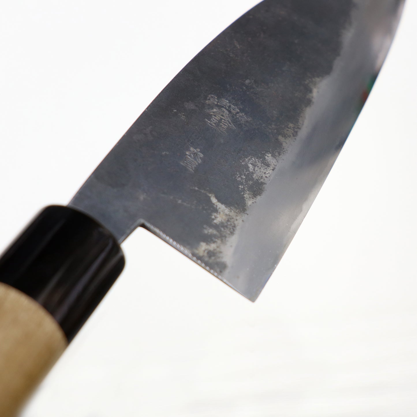 二代目興光作 金印木屋 菜切包丁 鎌型 165mm 水牛口
