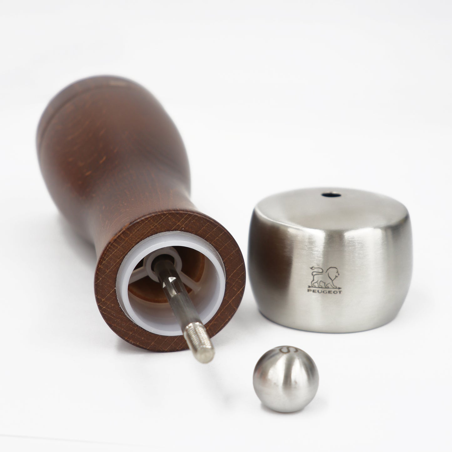 【特別価格】プジョー 挽目調整機能付き ソルトミル FIDJI 茶 21cm