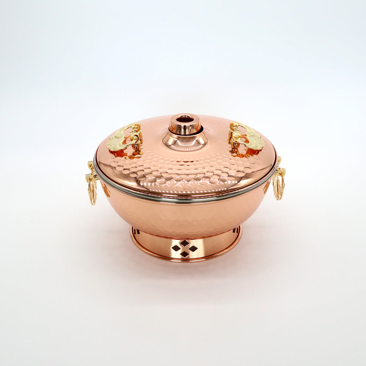 味804 しゃぶしゃぶ鍋 槌目入 220mm – 木屋