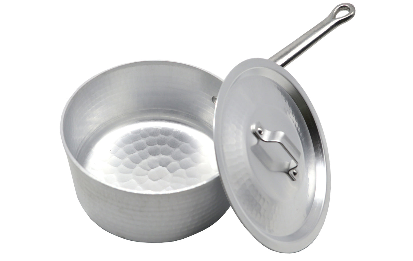 味019 片手シチュー鍋 210mm アルミ打出し