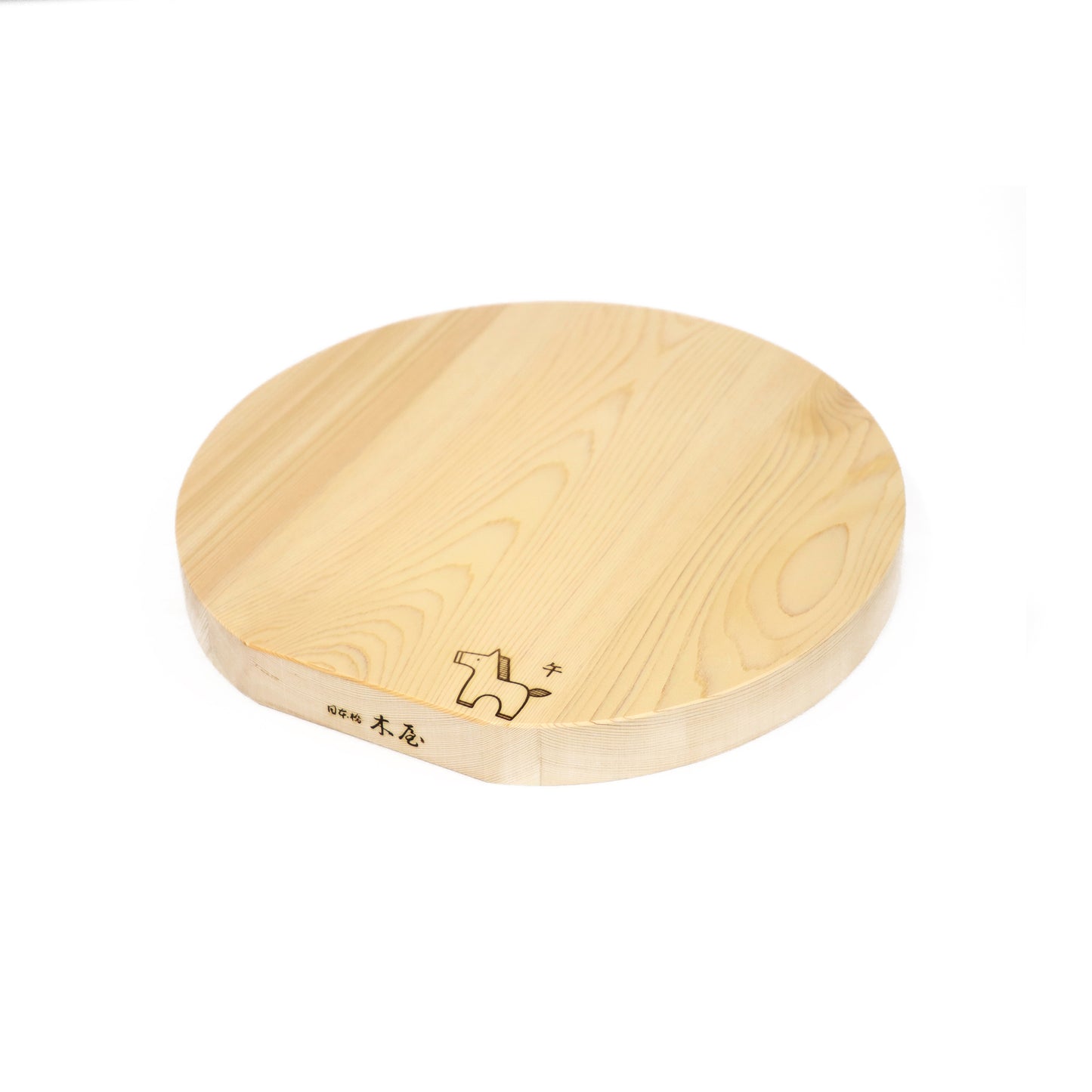 味1377　まな板　十二支【午】　木曽ひのき
