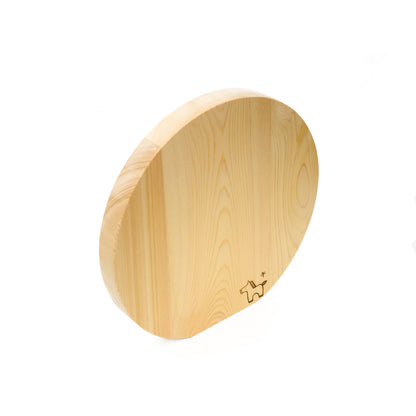 味1377　まな板　十二支【午】　木曽ひのき