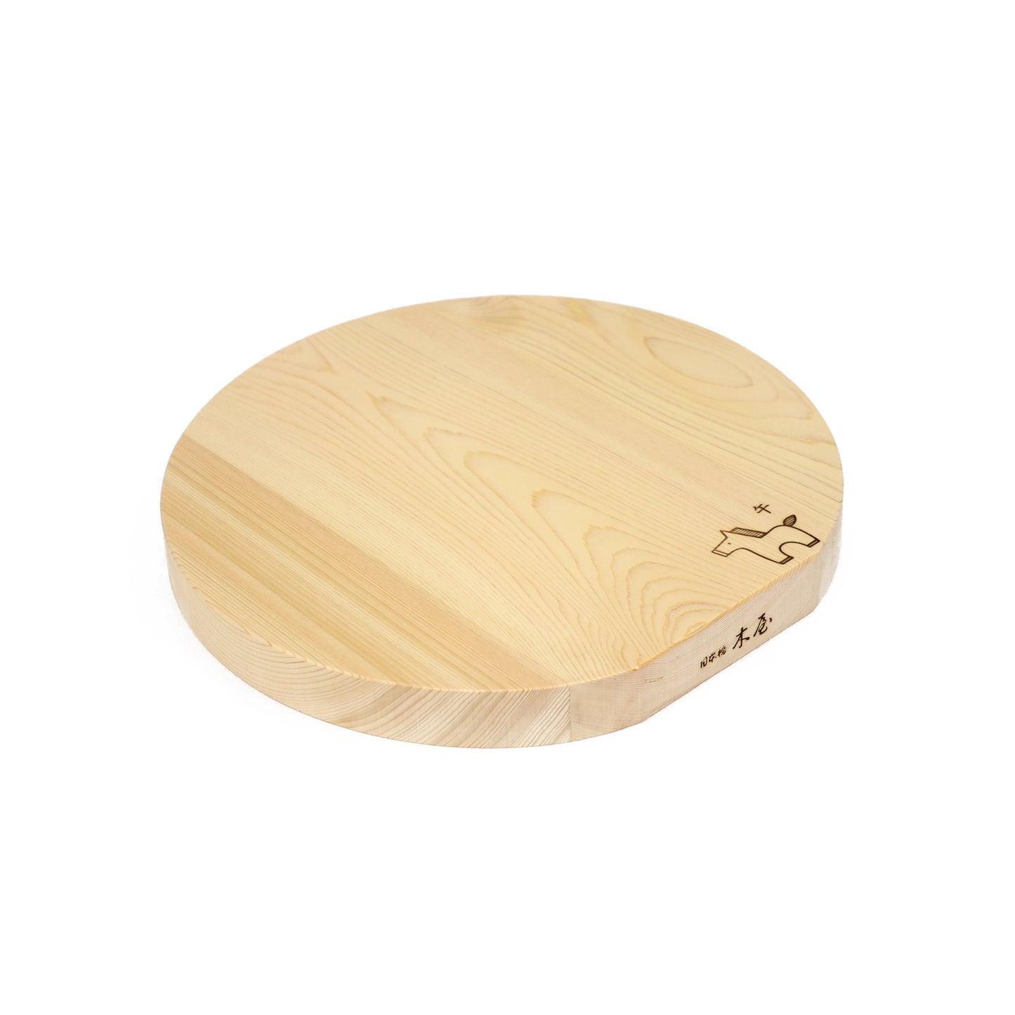 味1377　まな板　十二支【午】　木曽ひのき