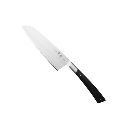 【特別価格】No.224　 木屋サバティエ三徳包丁（鎌型包丁）　165mm　ステンレス全身鍛造