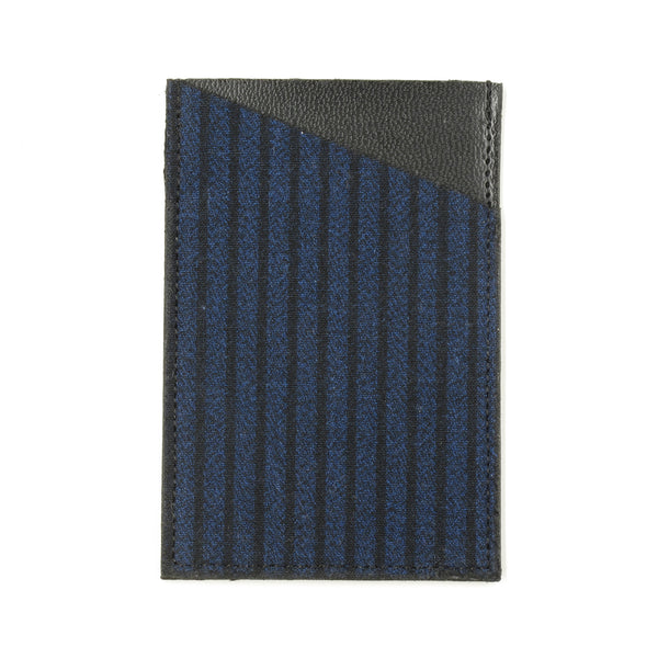 小倉織　カードケース　紺縞2016
