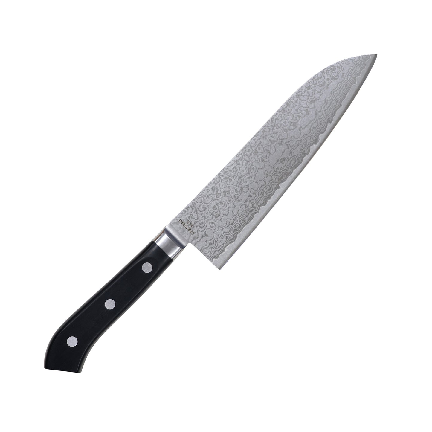 【234周年特別製作】墨流し33層艶消し仕上げ　鎌型包丁（三徳包丁）　180ｍｍ　VG10ステンレス鋼