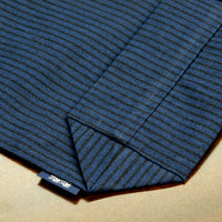 小倉織　シンプルバッグＭ　紺縞2016